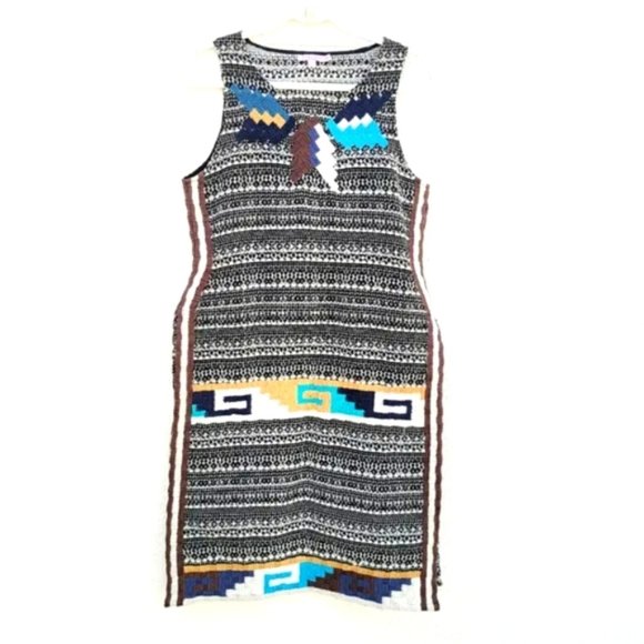 Calypso St. Barth Tops - CALYPSO ST. BARTH - Tweed Embroidered Boho Tunic Size Small